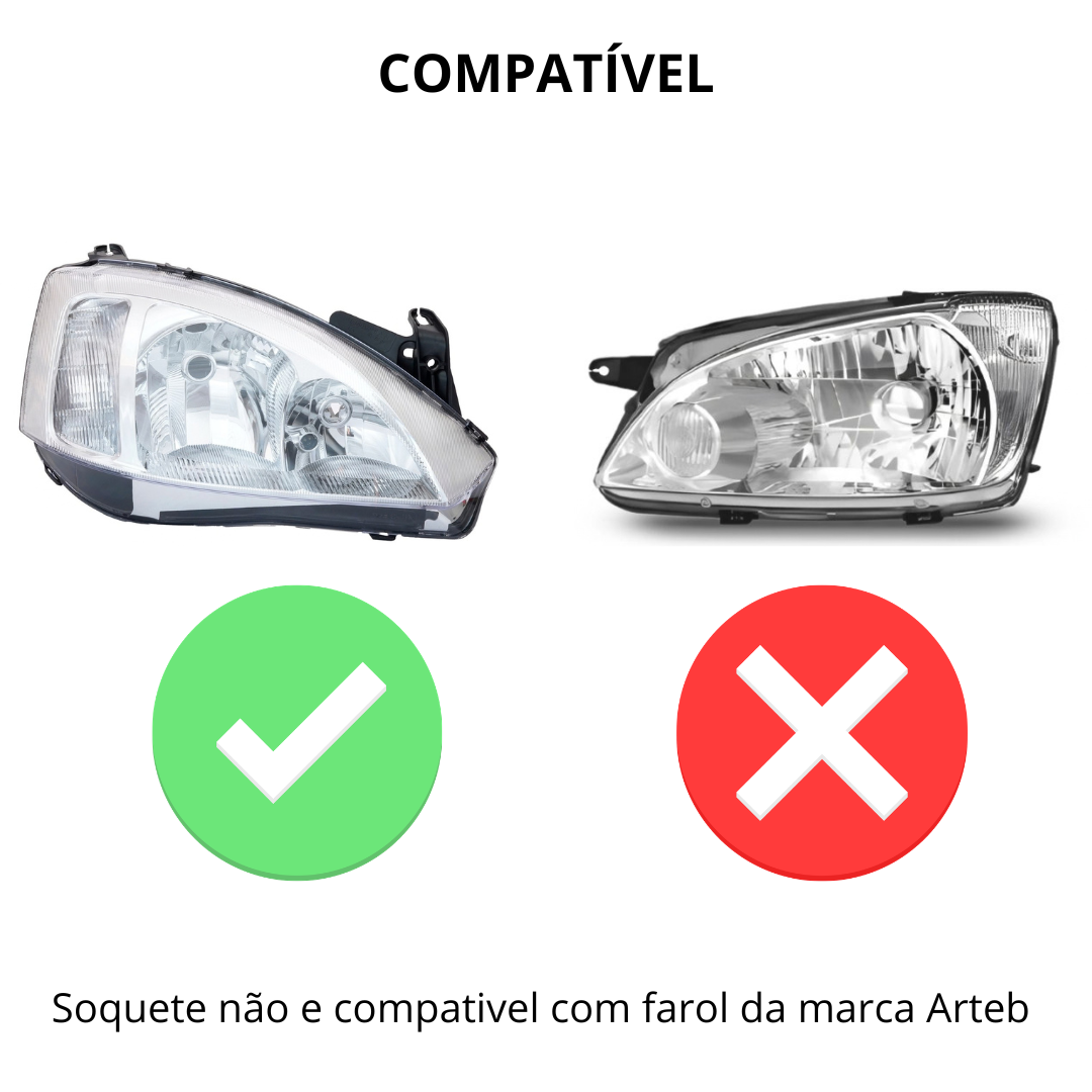 Soquete pisca seta farol Chevrolet Corsa Montana 2003 a 2012
